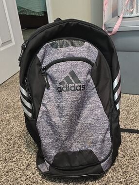 adidas Black and Gray Heather Performance Backpack